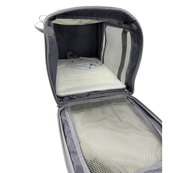 New Collapsing Cat Carrier for Large Cats Gray with shoulder strap - Picture 3 of 4